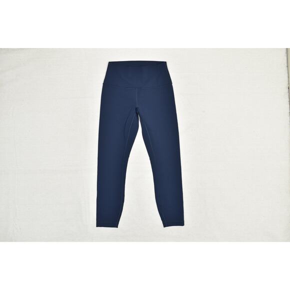 Lululemon Pants Womens 6 Navy Blue High Rise Pocket Yoga Athletic Lycra Stretch - Picture 3 of 8